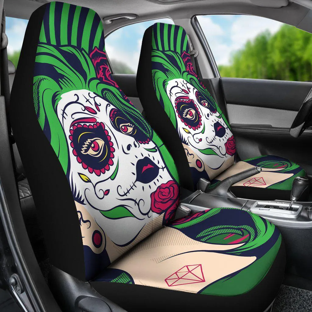 Sugar Skull Girl Design Seat Covers