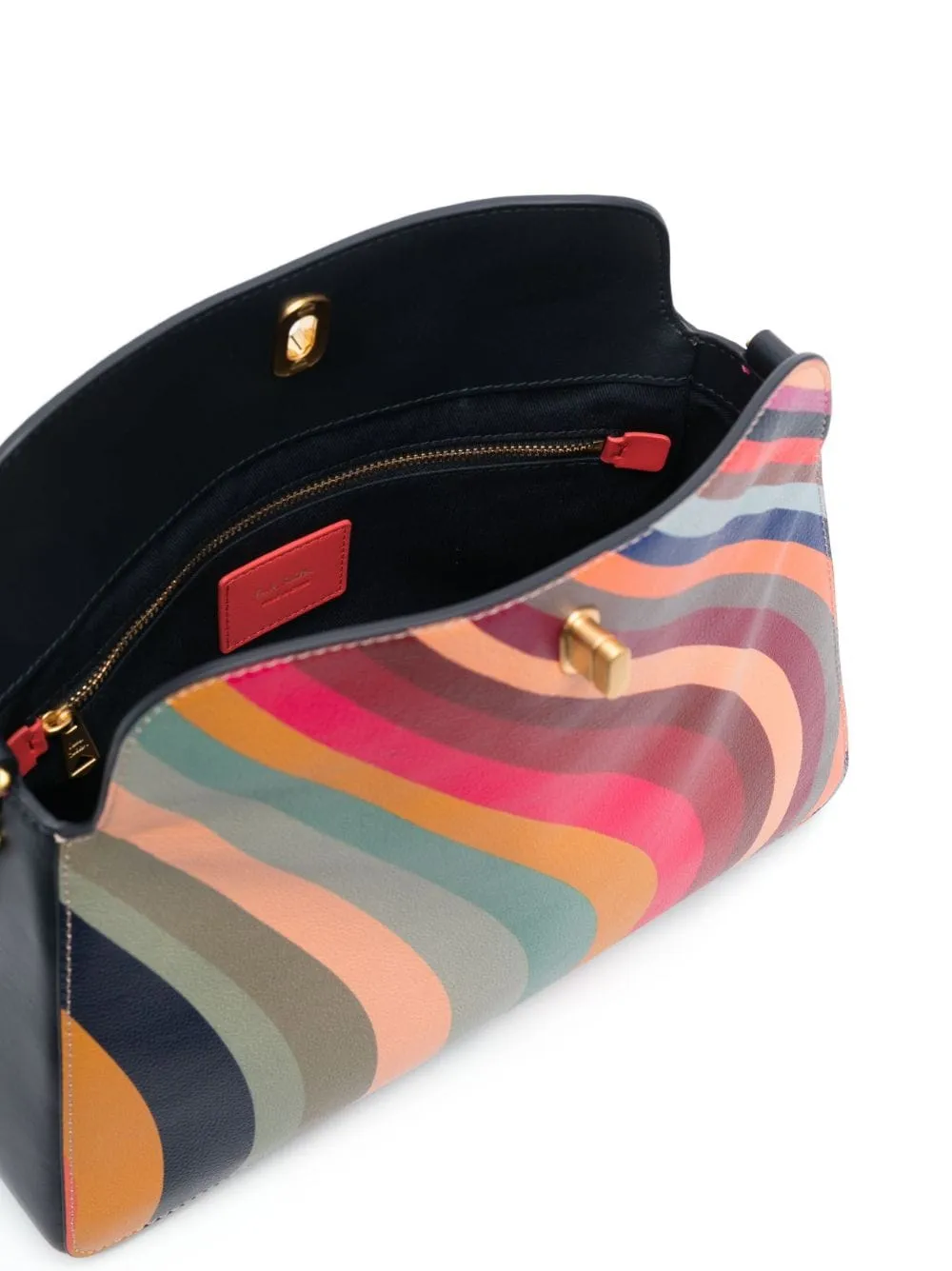 SWIRL LEATHER SHOULDER BAG