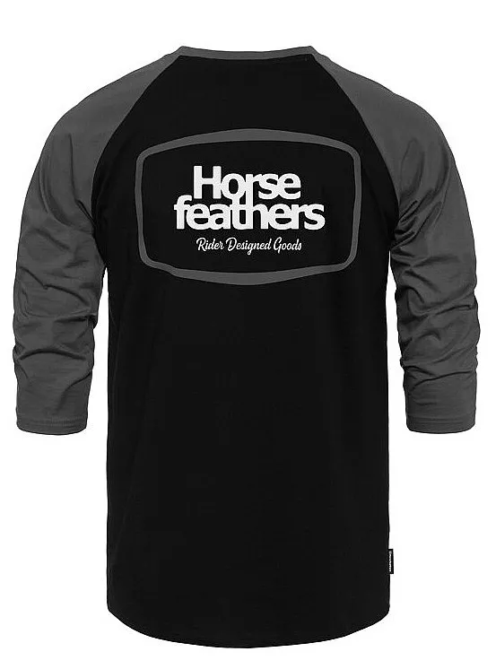 T-Shirt Horsefeathers Bronco Raglan - Black/Gray - men´s