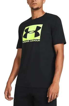 T-Shirt Under Armour Boxed Sportstyle - Black/High Vis Yellow - men´s