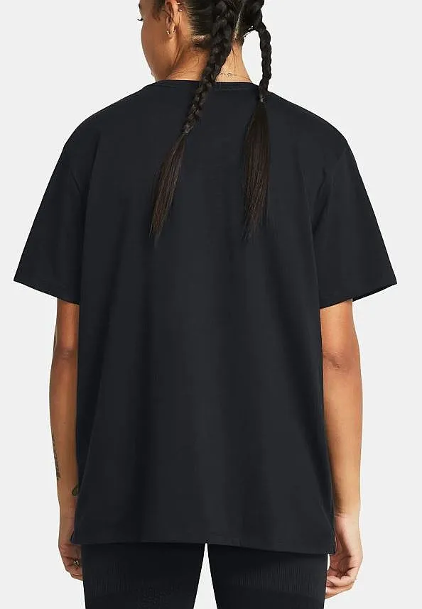 T-Shirt Under Armour Campus Oversized Logo - Black/White - women´s