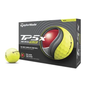 2024 TaylorMade TP5x Yellow Golf Balls - 1 Dozen