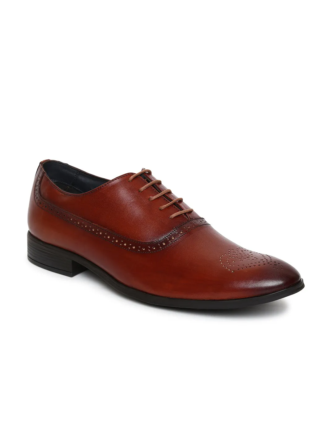 Teakwood Genuine Leather Brown Shoes