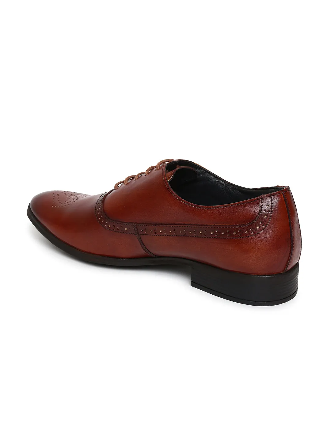 Teakwood Genuine Leather Brown Shoes