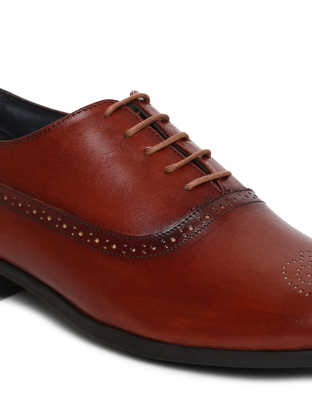 Teakwood Genuine Leather Brown Shoes