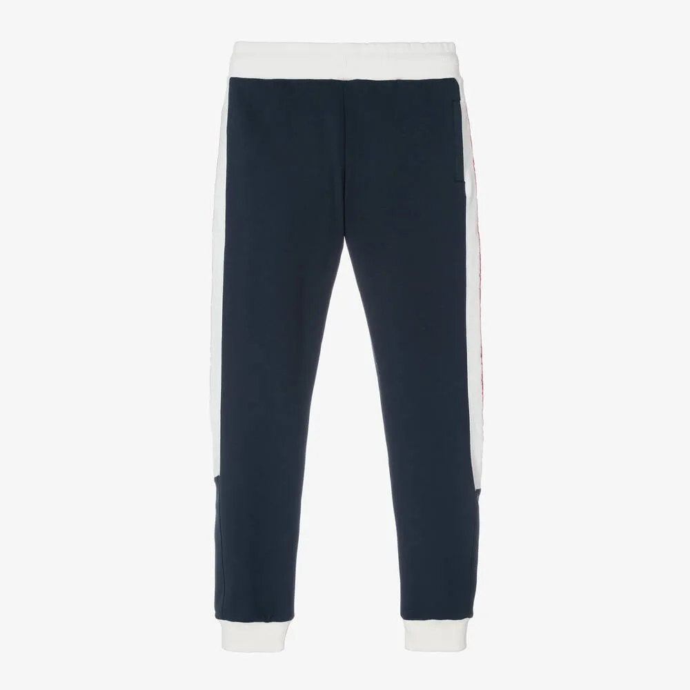 Teen Boys Blue & White Logo Joggers