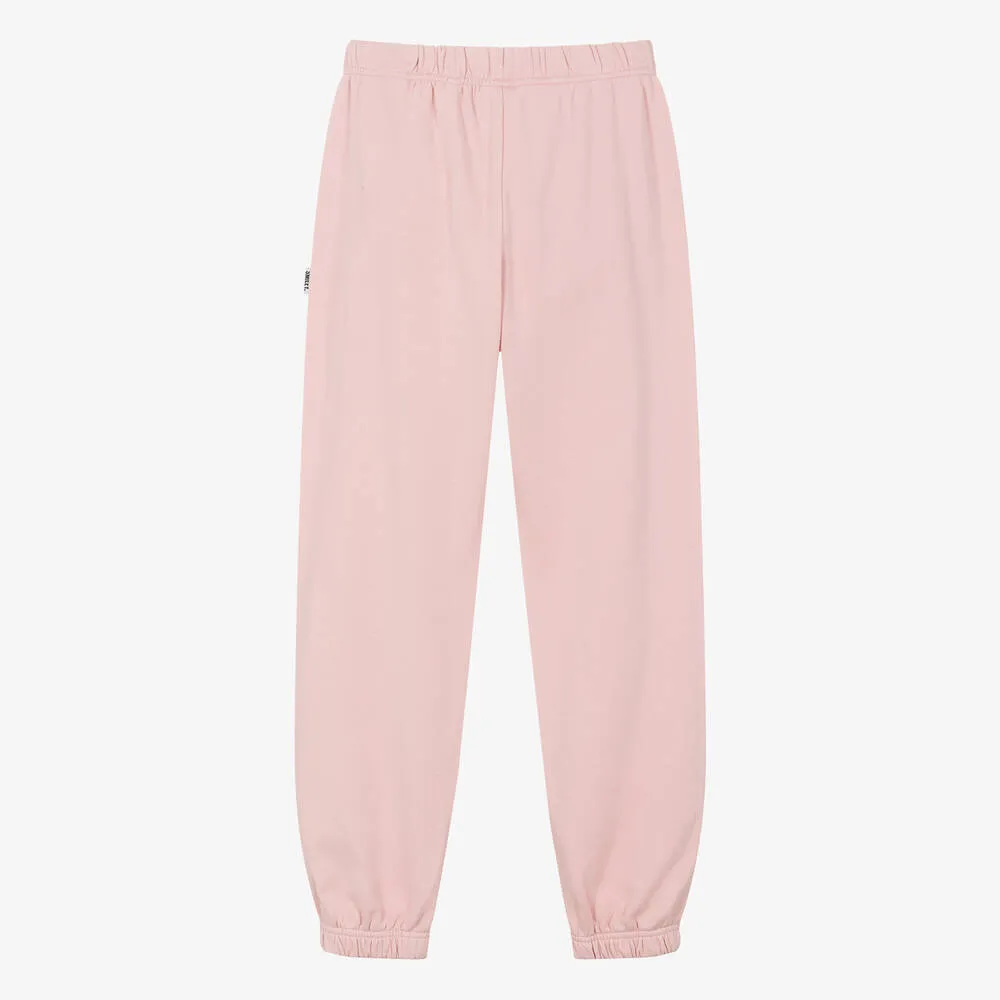 Teen Girls Pink Smiley Cotton Joggers