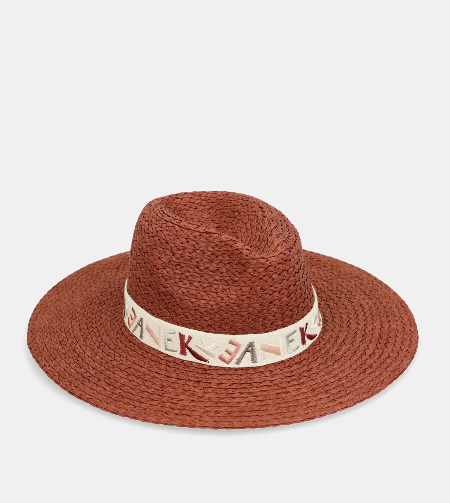 Terracotta raffia hat