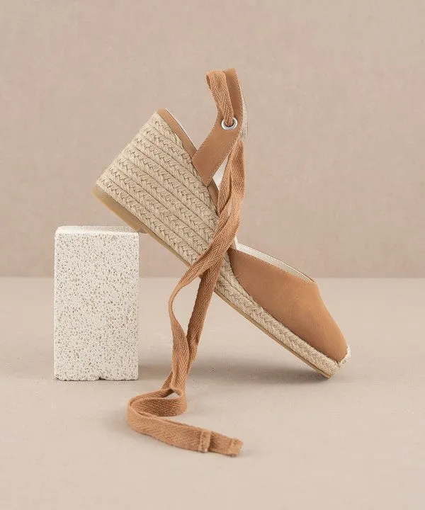 The Alondra Lace Up Espadrille Wedges