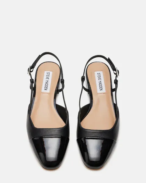 The Belinda Slingback Flat - Black