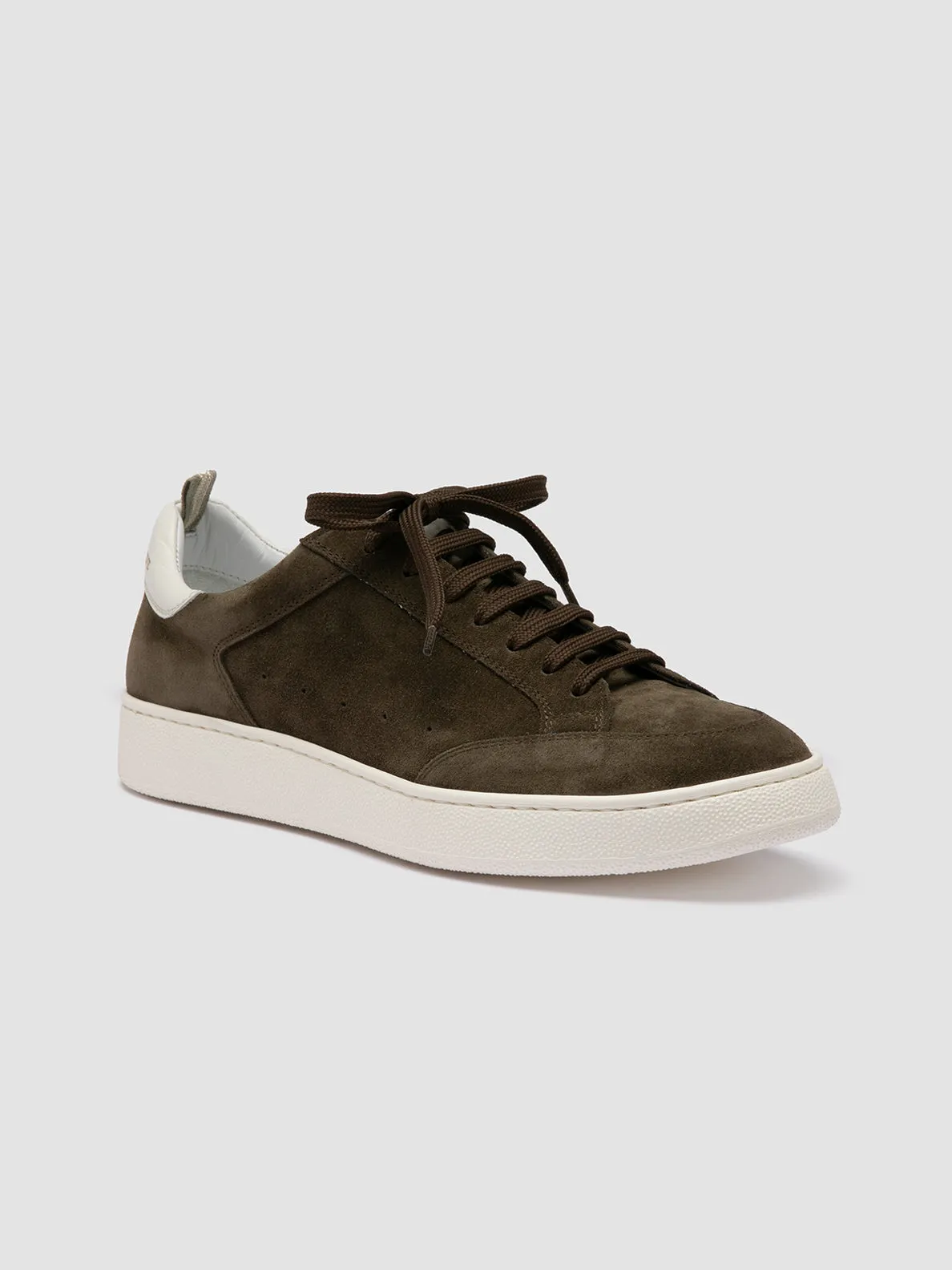 THE DIME 001 - Green Suede Low Top Sneakers