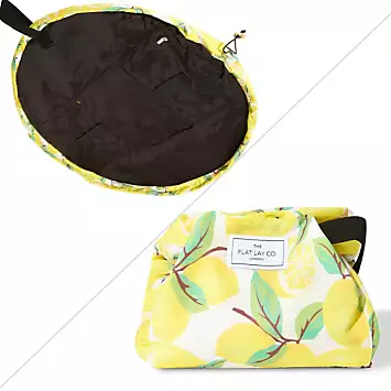 The Flat Lay Co. Lemons Open Flat Makeup Bag | Kaleidoscope