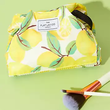 The Flat Lay Co. Lemons Open Flat Makeup Bag | Kaleidoscope