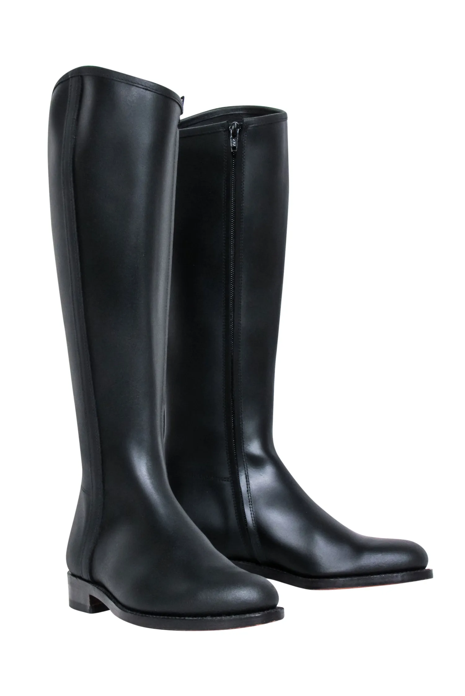 The House of Bruar - Black Leather Tall Riding Boots Sz 9