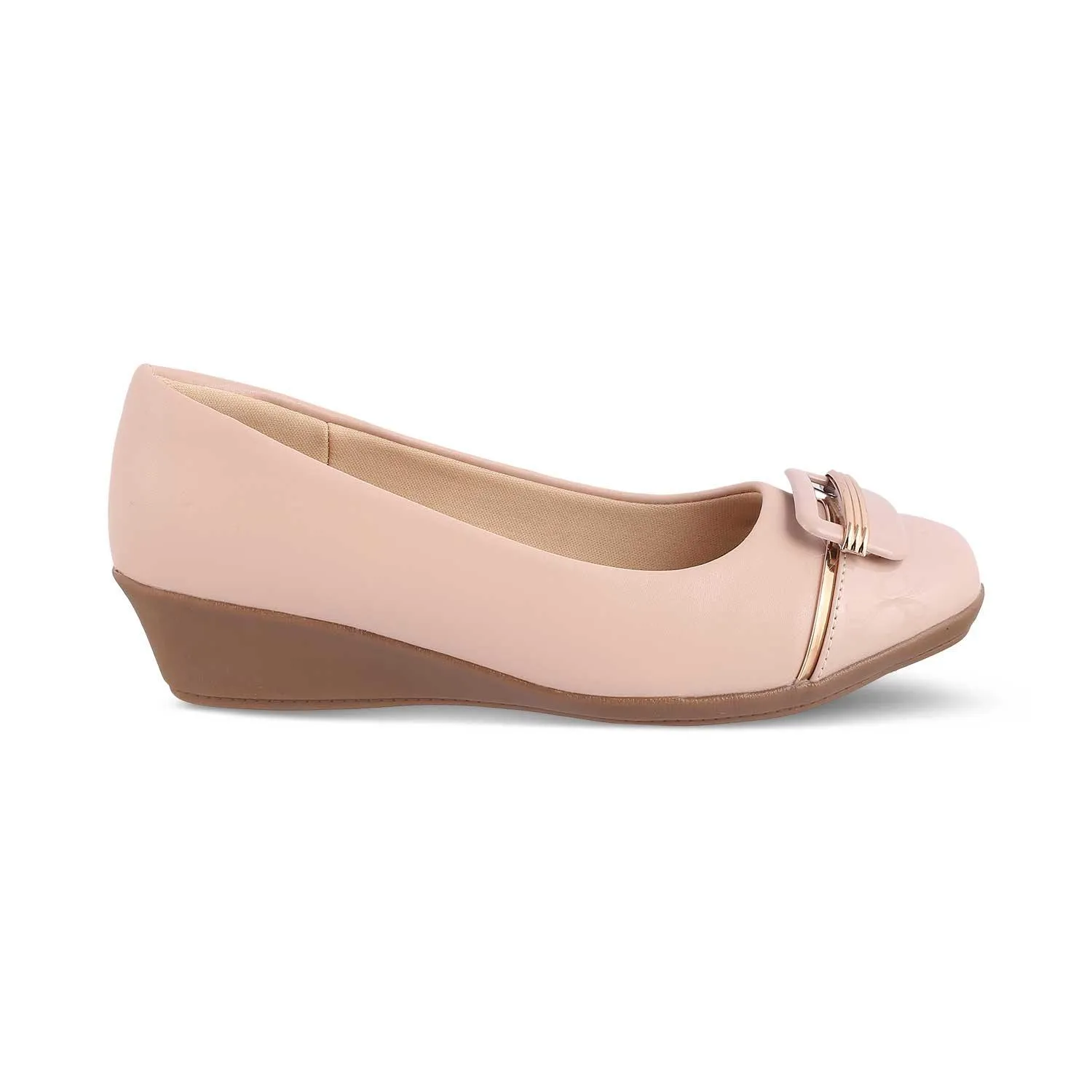 The Mian Beige Women's Dress Ballerina Wedges Tresmode