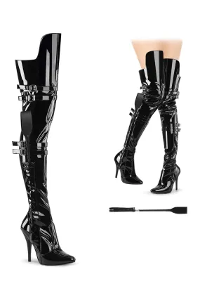 Thigh High Boot in Black Patent - SS-SEDUCE-3080