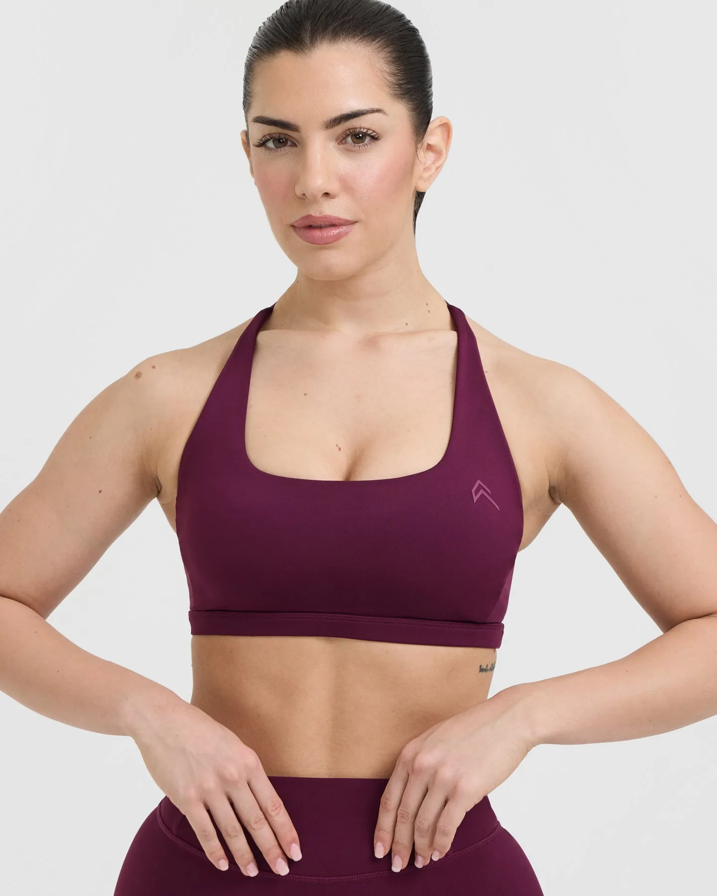 Women's Ripe Fig Square Neck Sports Bra