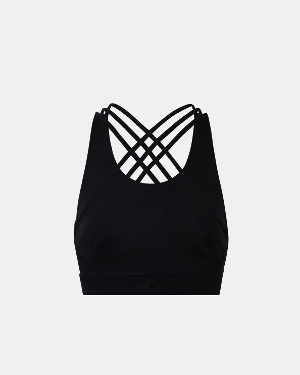 Top Ten Comfy Fitness Medium Support Bra Black