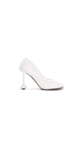 Mesh and Sequin Transparent/White Toy Pump