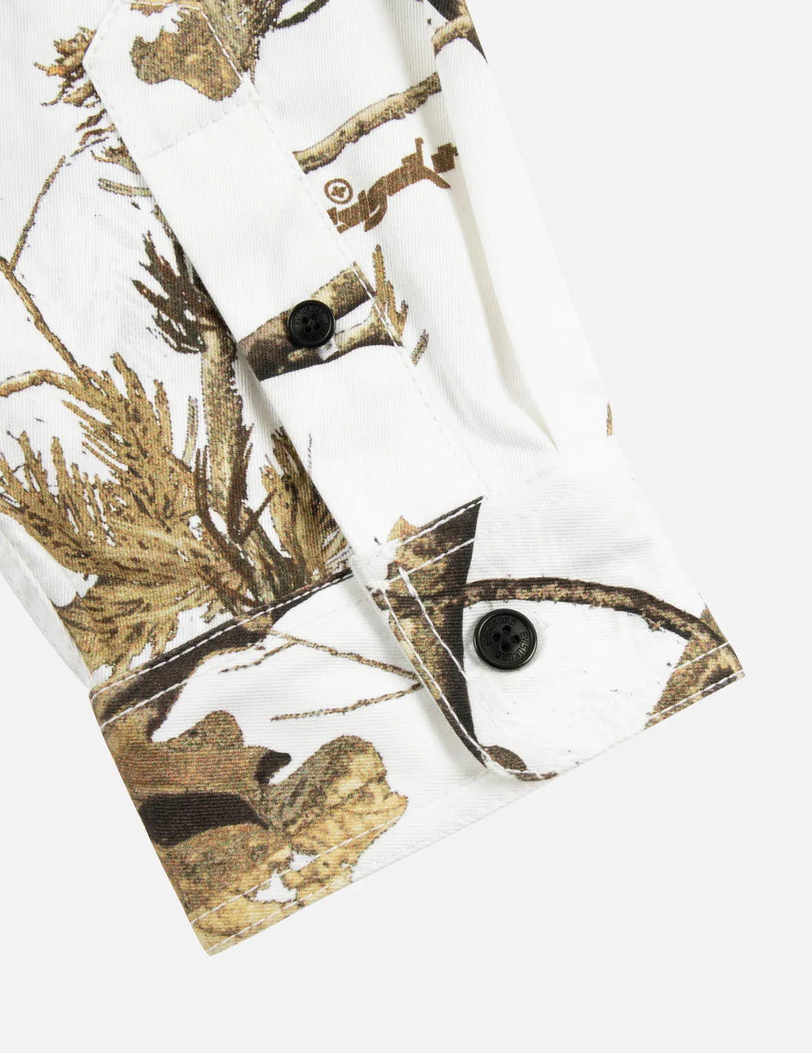 Tree Camouflage Print Oversized Shirt