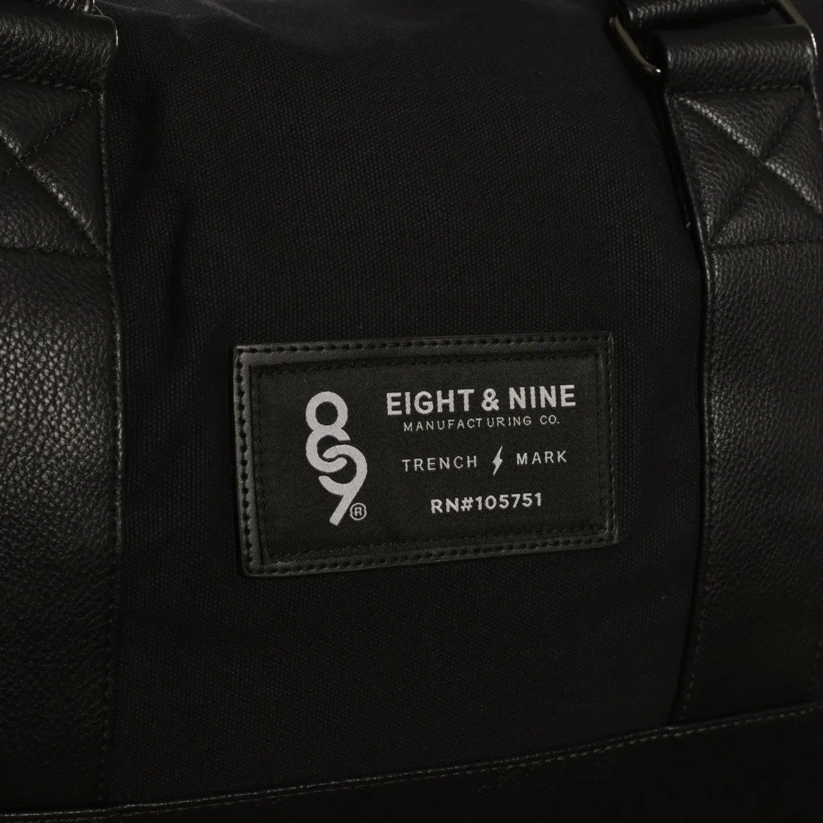 Triple Black Canvas Duffel Bag