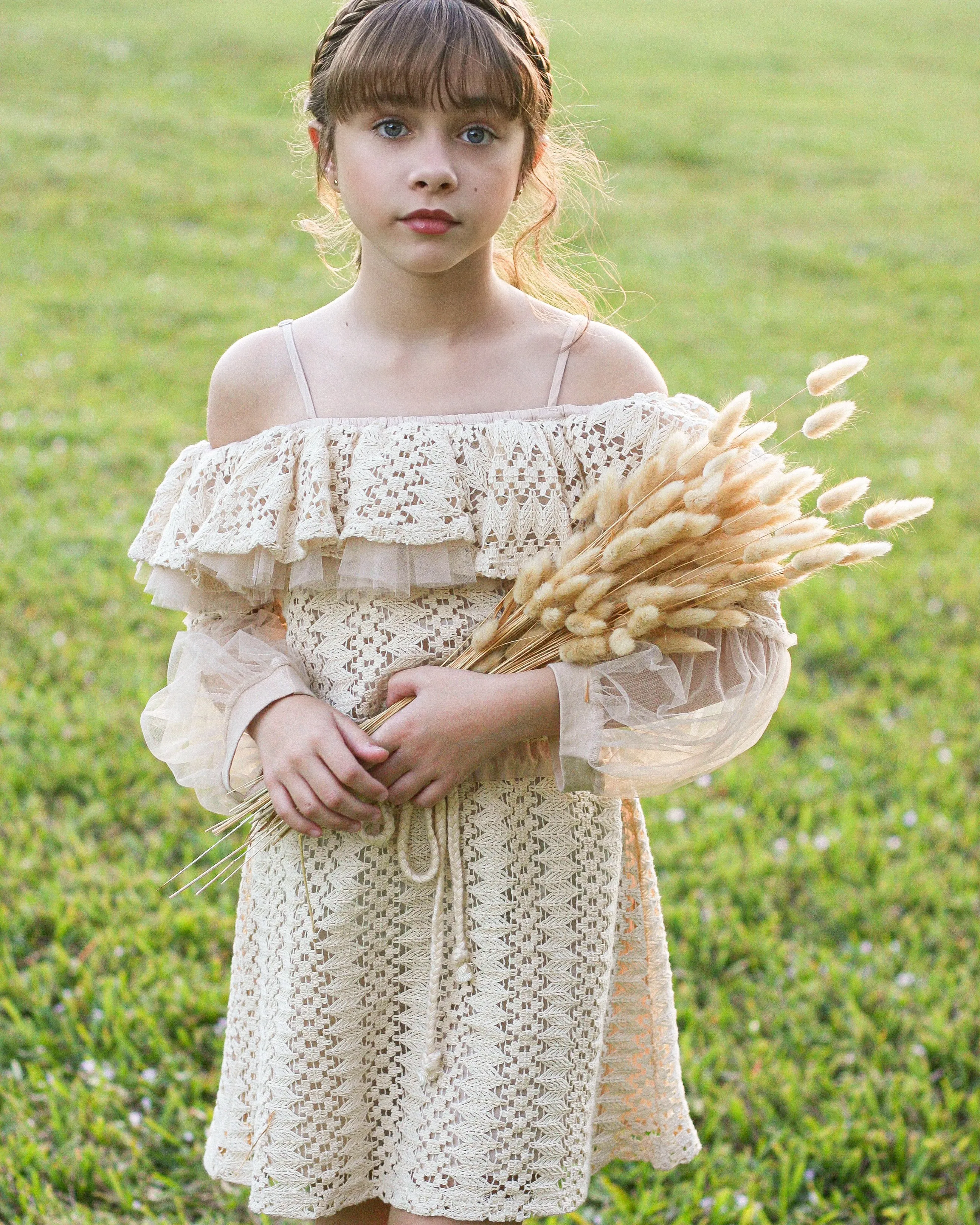 TULLE OFF-SHOULDER DRESS