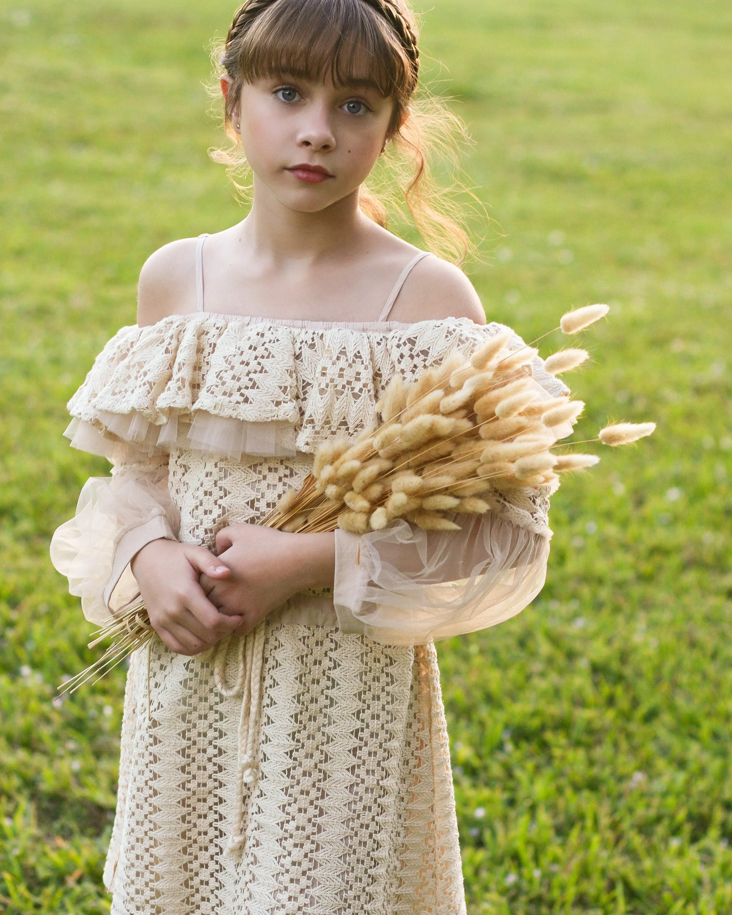 TULLE OFF-SHOULDER DRESS