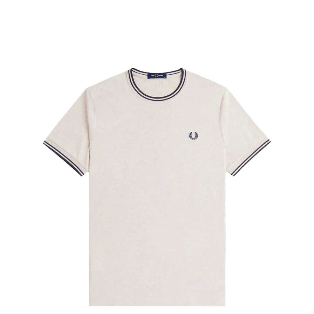 TWIN TIPPED T-SHIRT PORRIDGE MARL