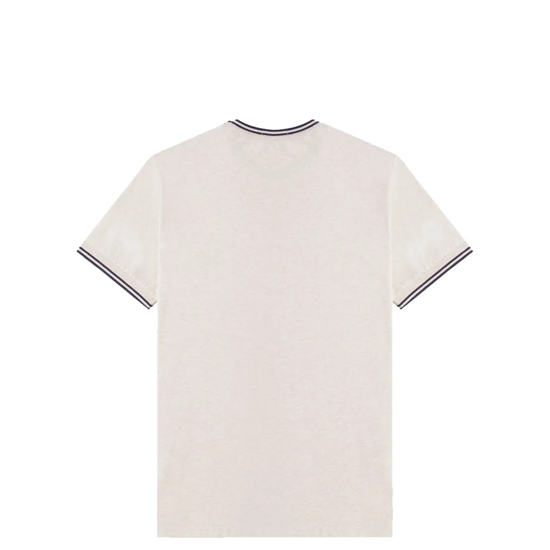 TWIN TIPPED T-SHIRT PORRIDGE MARL