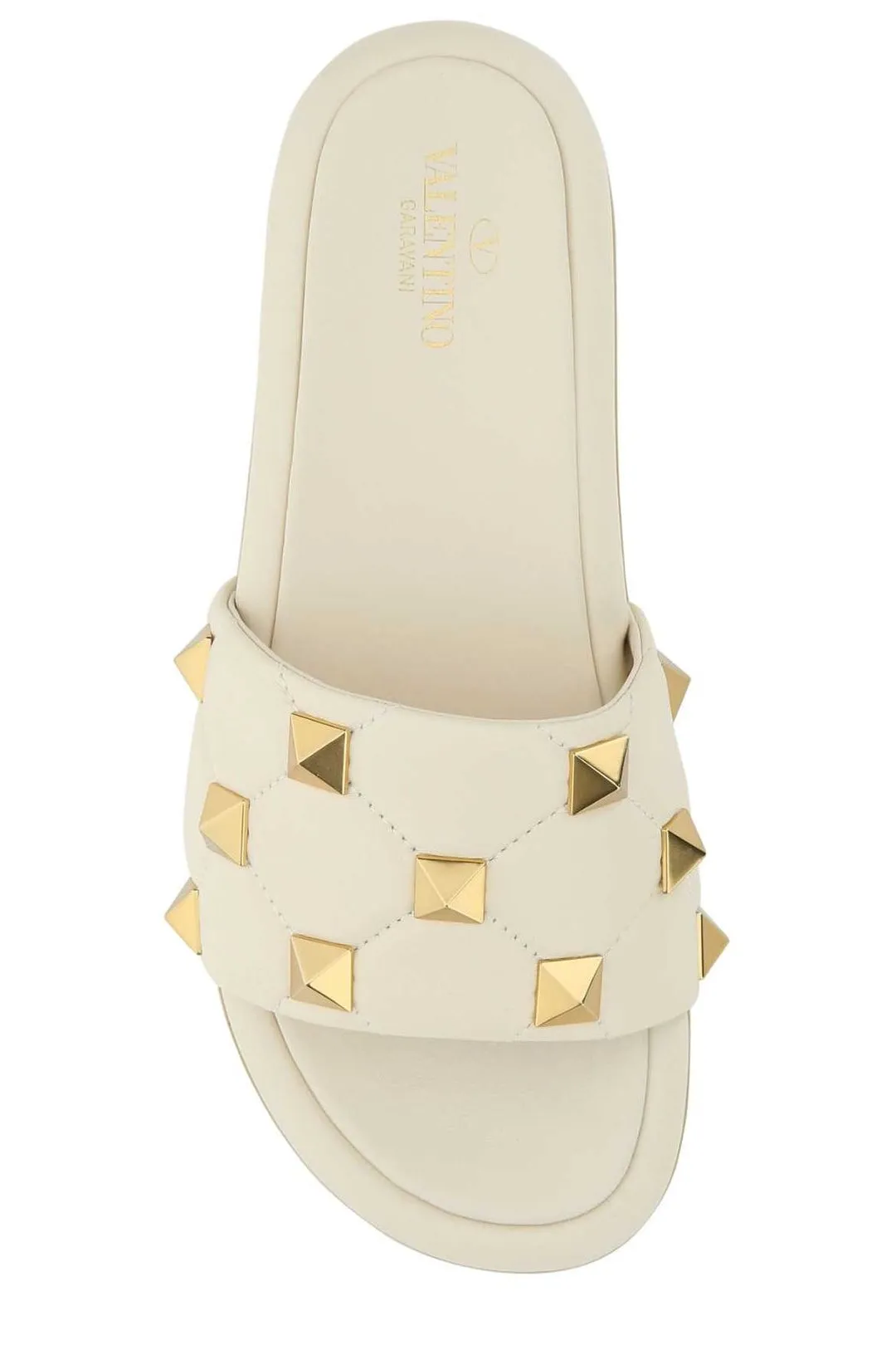 Valentino Rockstud Wedge Slides