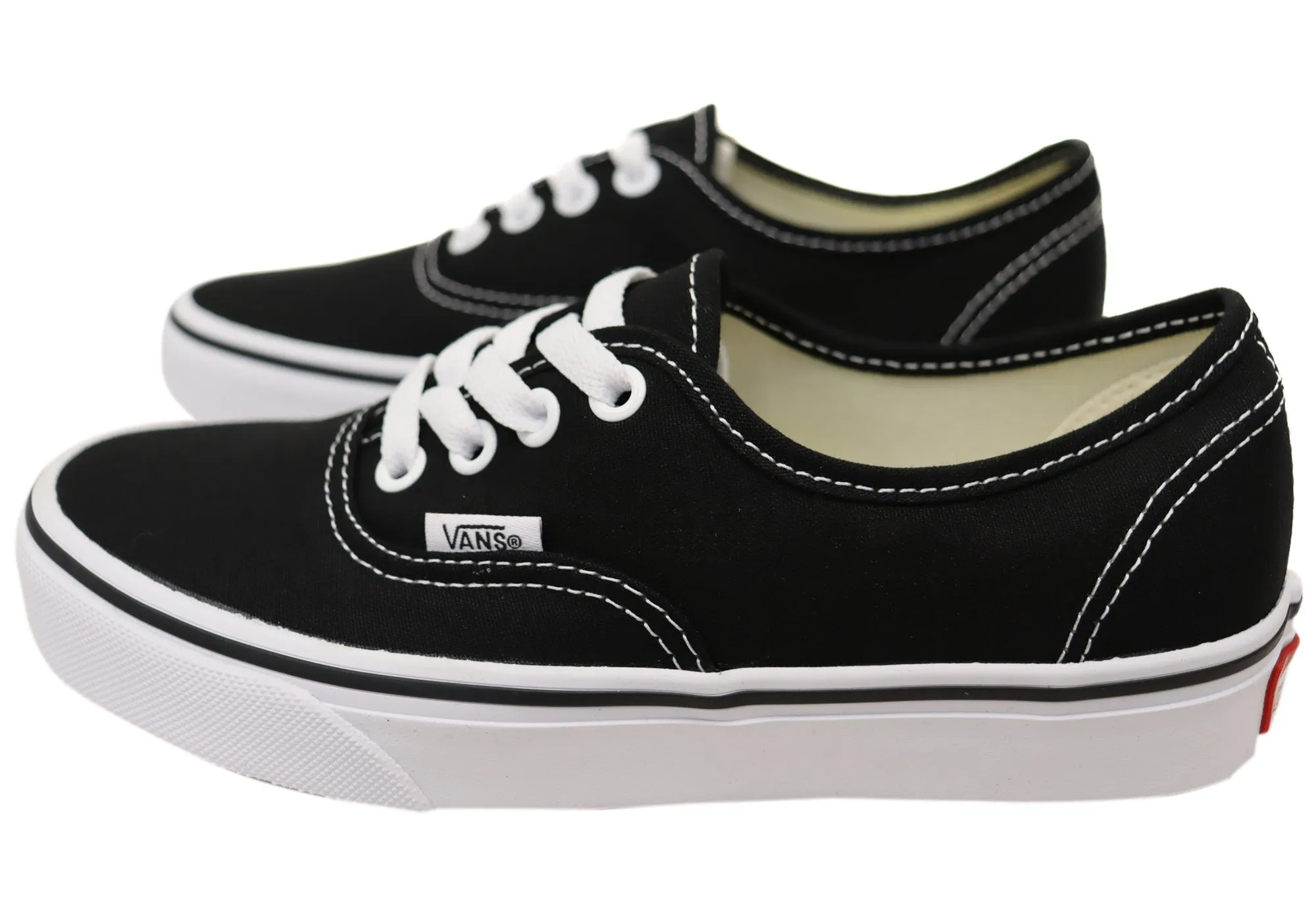 Vans Authentic Unisex Comfortable Lace Up Sneakers Black