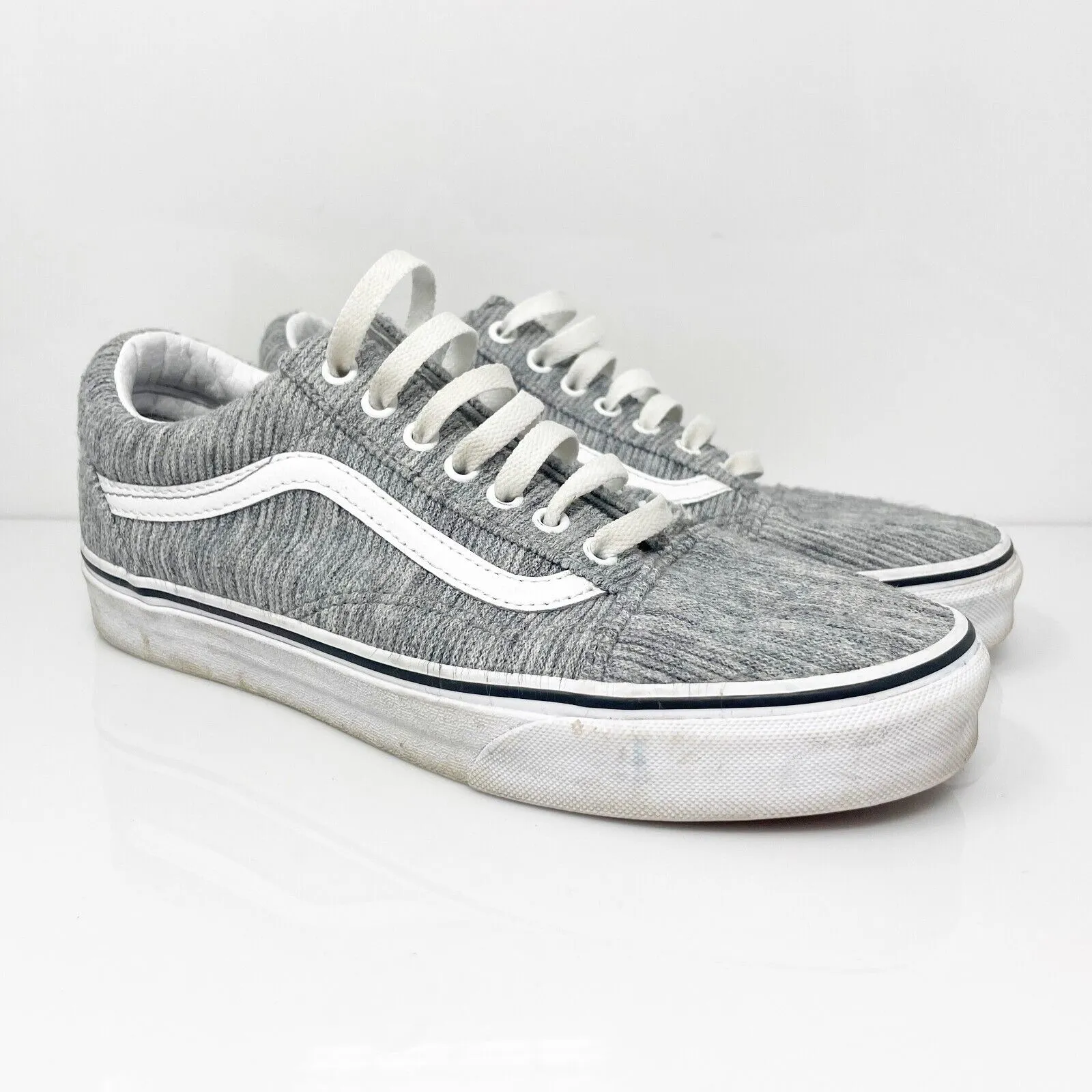 Vans Unisex Rib Knit 500714 Gray Casual Shoes Sneakers Size M 8 W 9.5