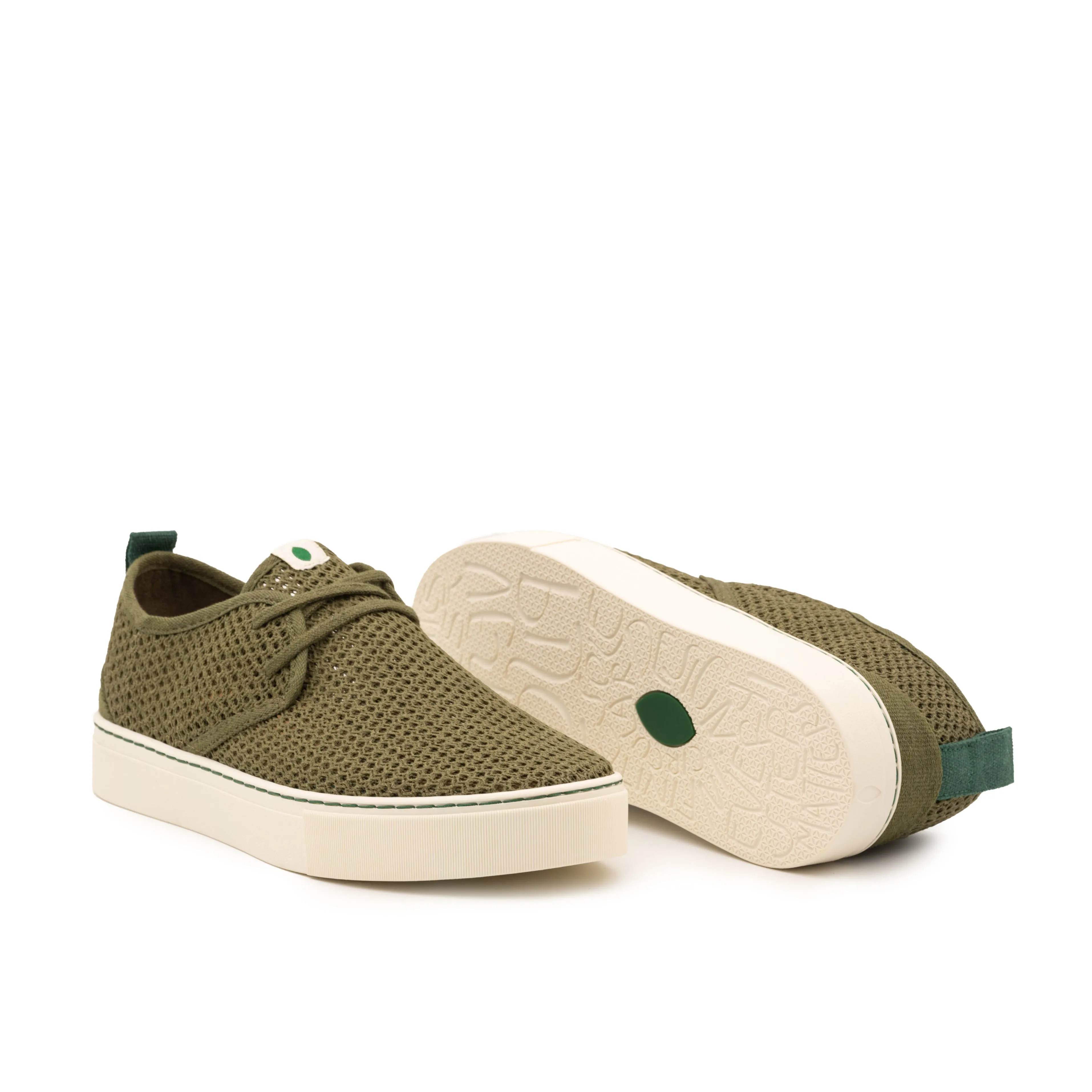 Vegan sneaker mesh khaki SID022