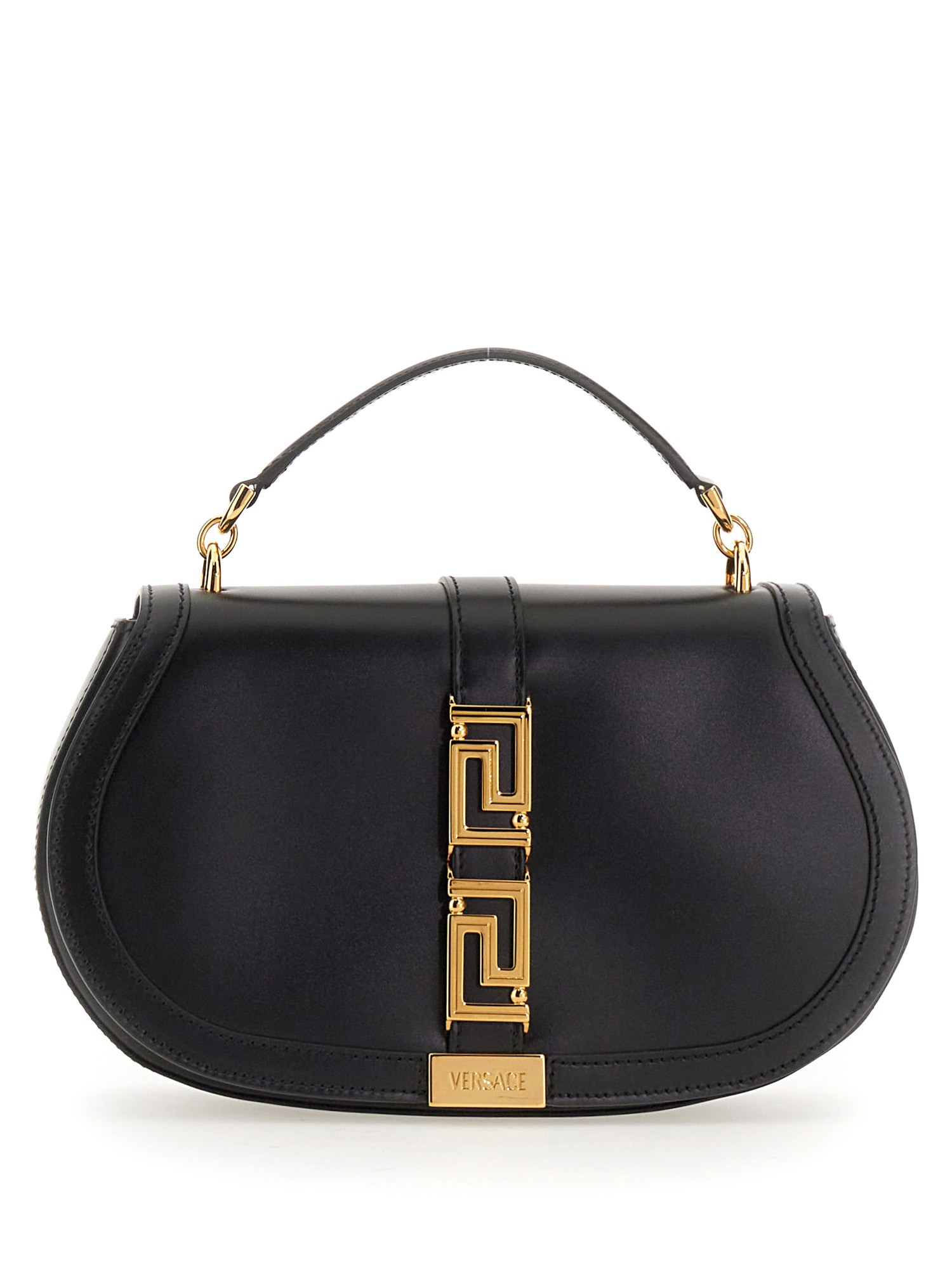 Versace Greca Goddess Leather Handbag.