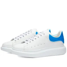 White and Blue Heel Tab Wedge Sole Sneaker by Alexander McQueen