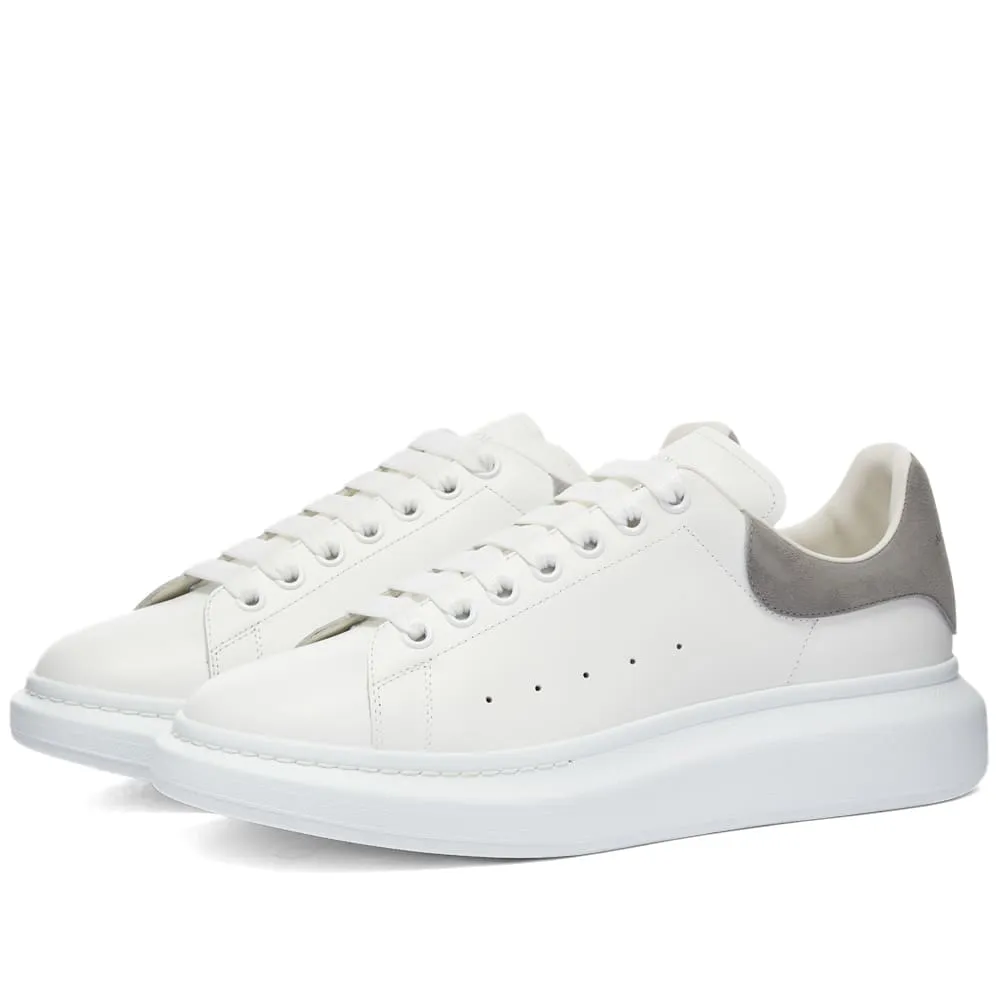 White and Iron Heel Tab Wedge Sole Sneaker by Alexander McQueen