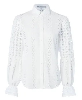 White Broderie Lace Top