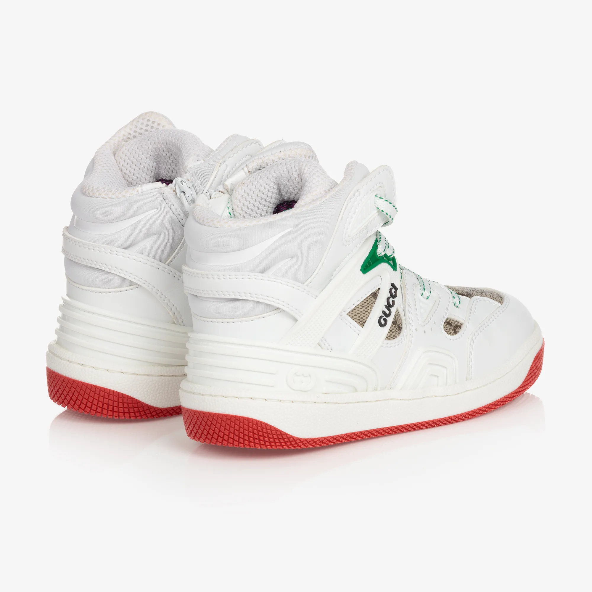 White High-Top Basket Sneakers