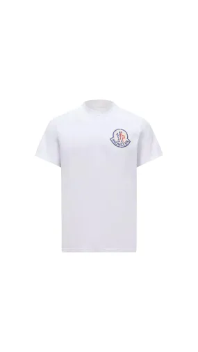 White T-shirt with Logo Patch