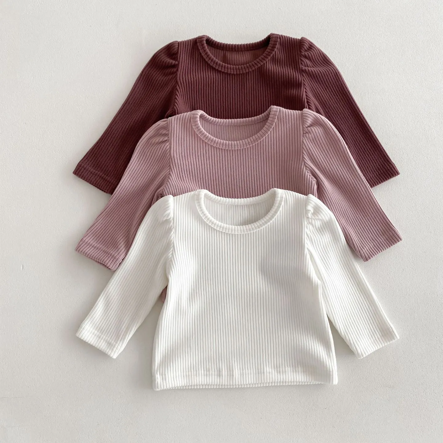 Wholesale Girls' Solid Color Tops - Item 240111106