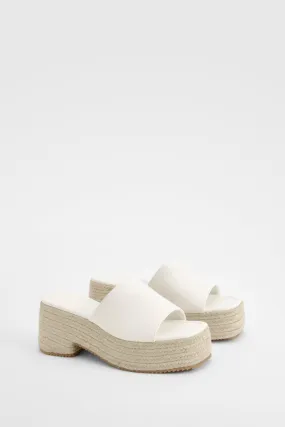 Wide Width Split Sole Mule Wedges