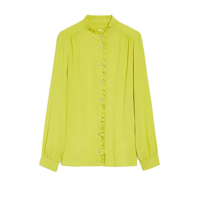 Woman's Acid Green Paper Shirt