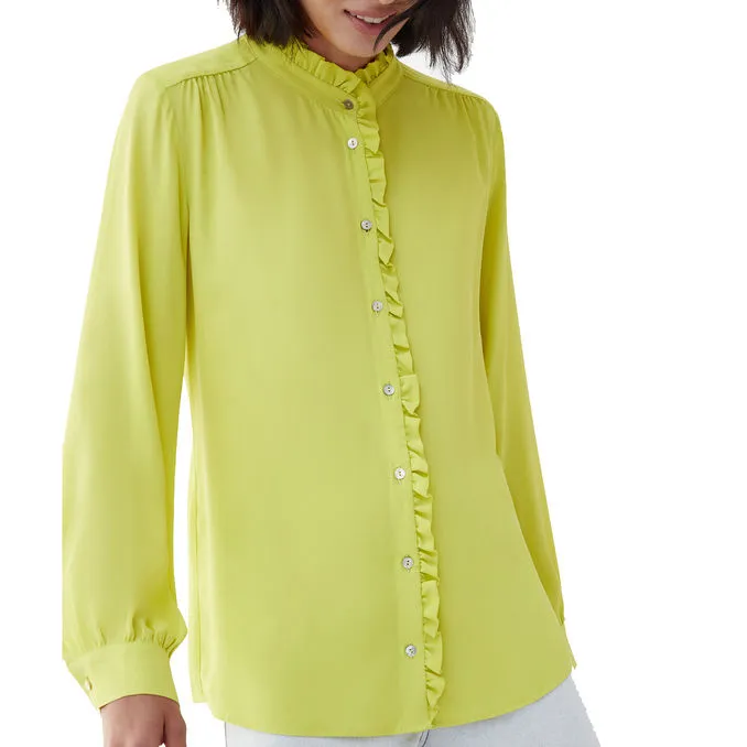 Woman's Acid Green Paper Shirt