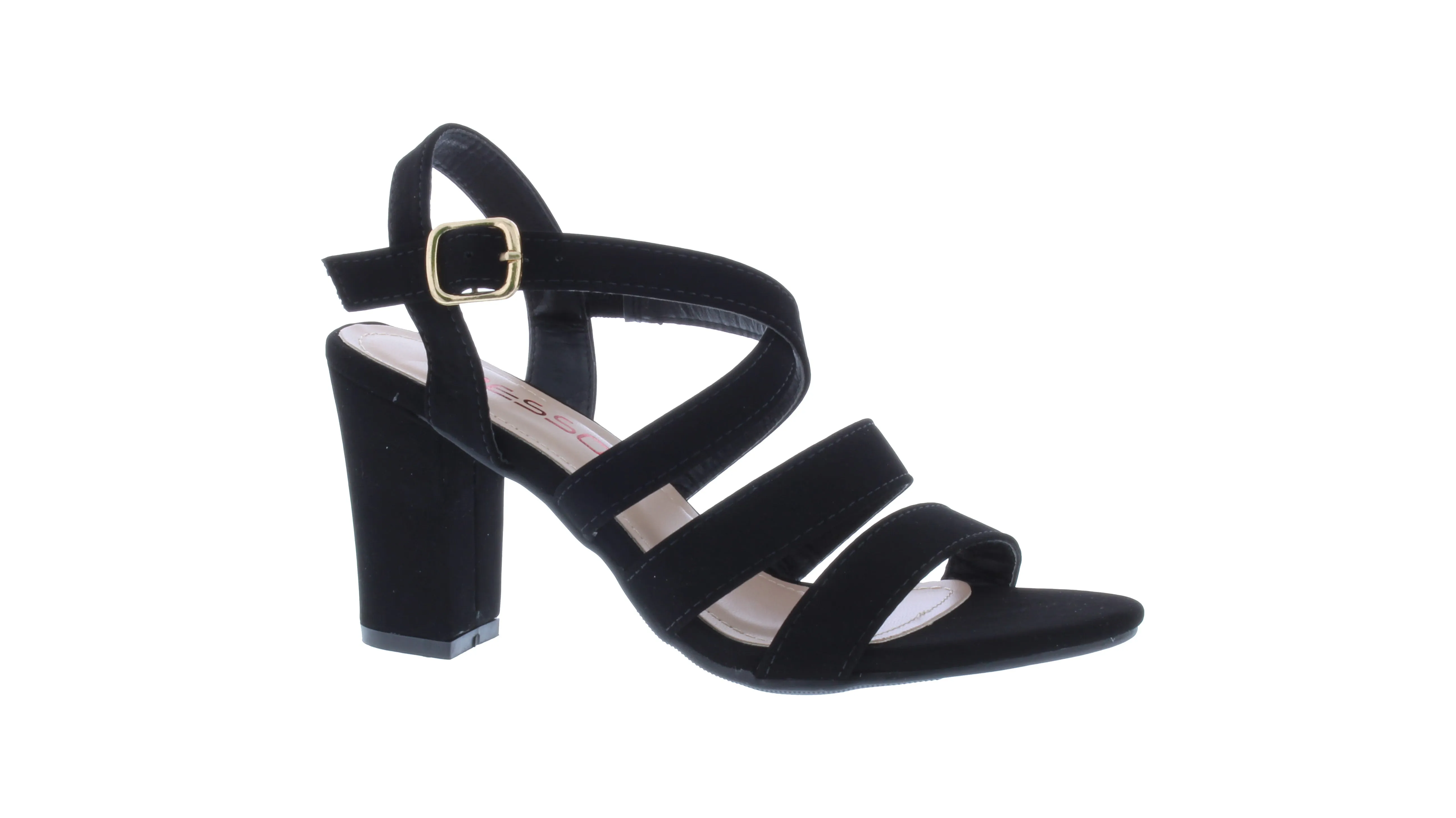 Women Strappy High Heel Sandal with Buckle Closure