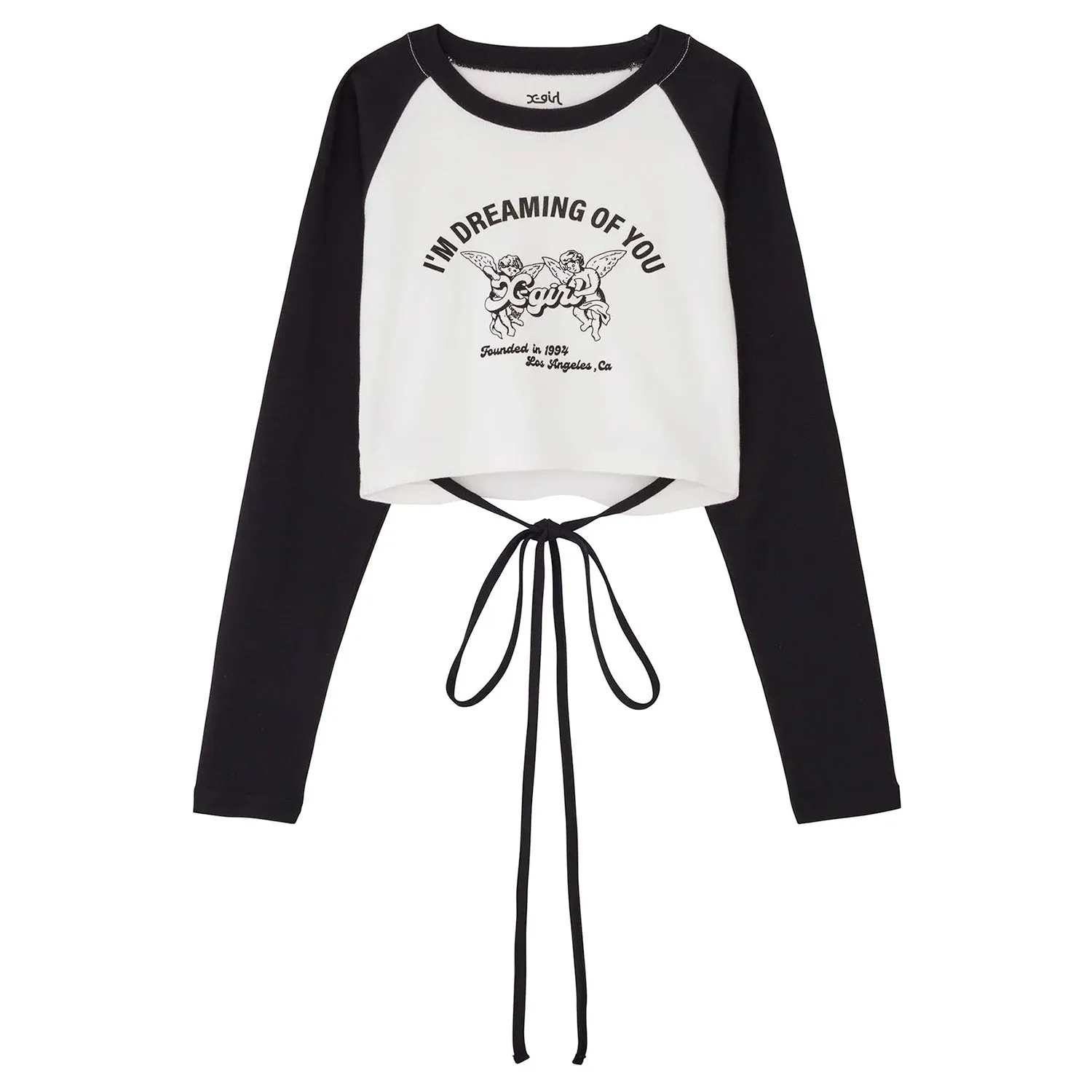 X-Girl Angel Raglan L/S Baby Tee 'White'