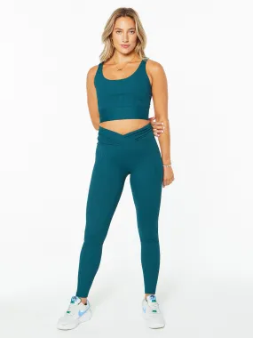 Year of Ours | Ribbed Gym Bra | Deep Teal