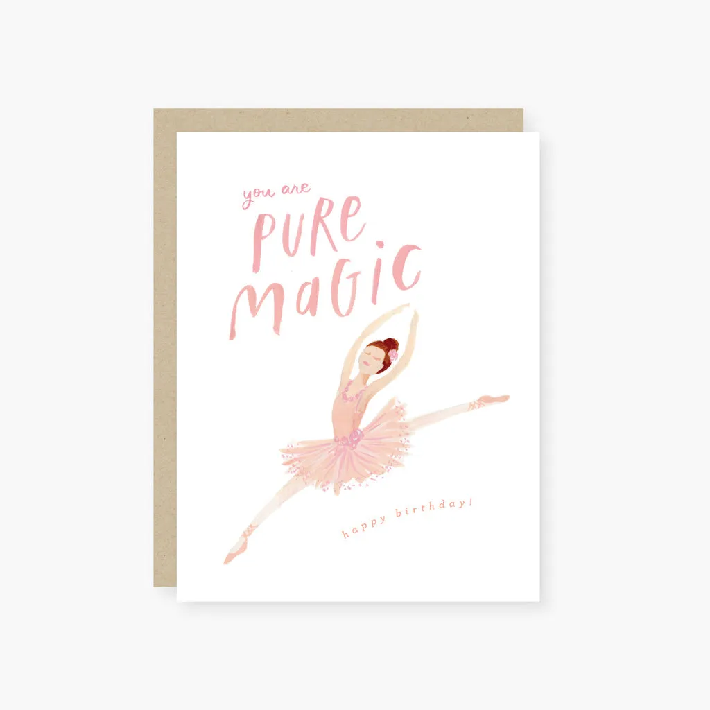 Pure Magic Ballerina Birthday Card