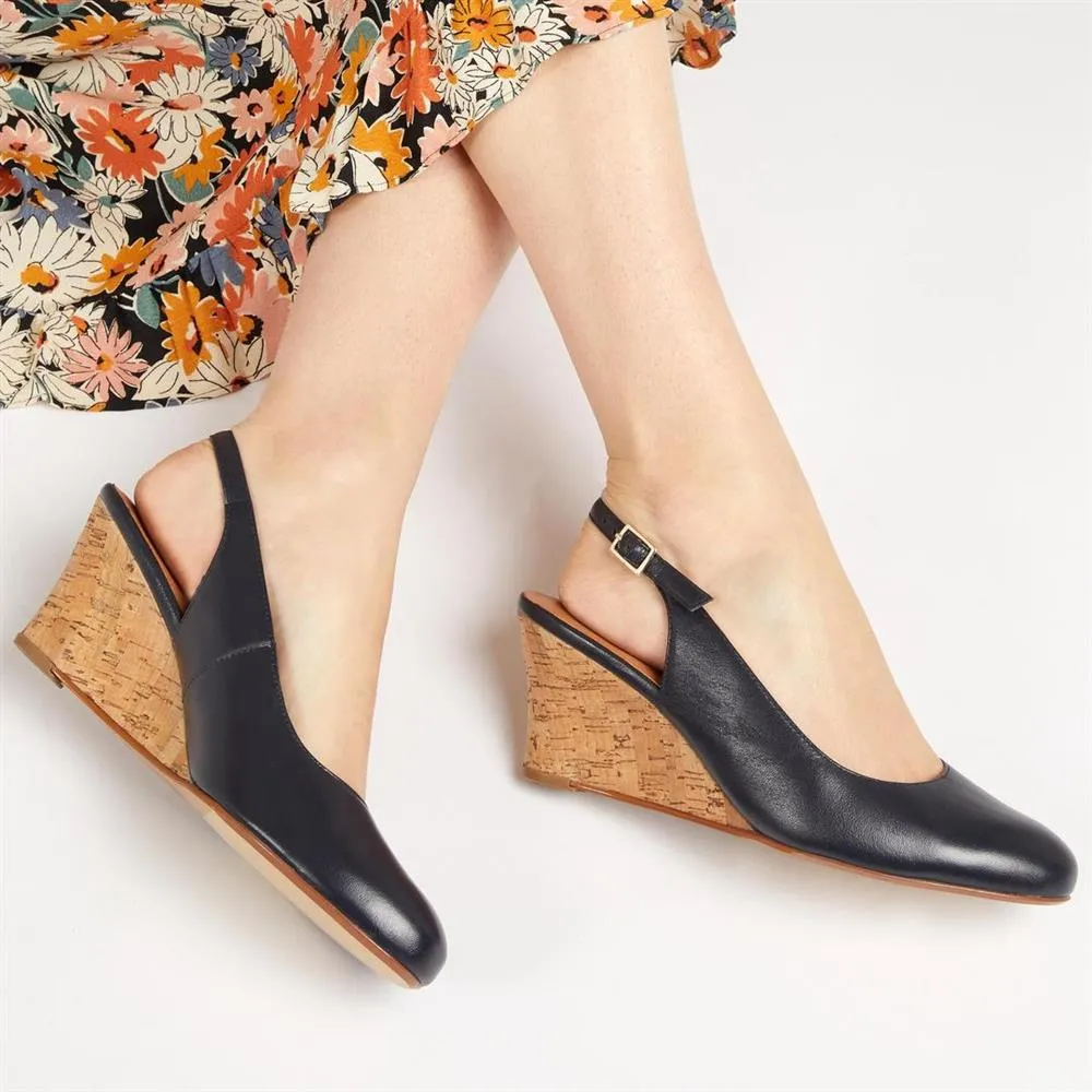 Zahra Leather Wedges